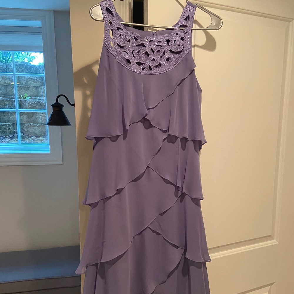 S.L. Fashions Lavender Layered Wedding Dress